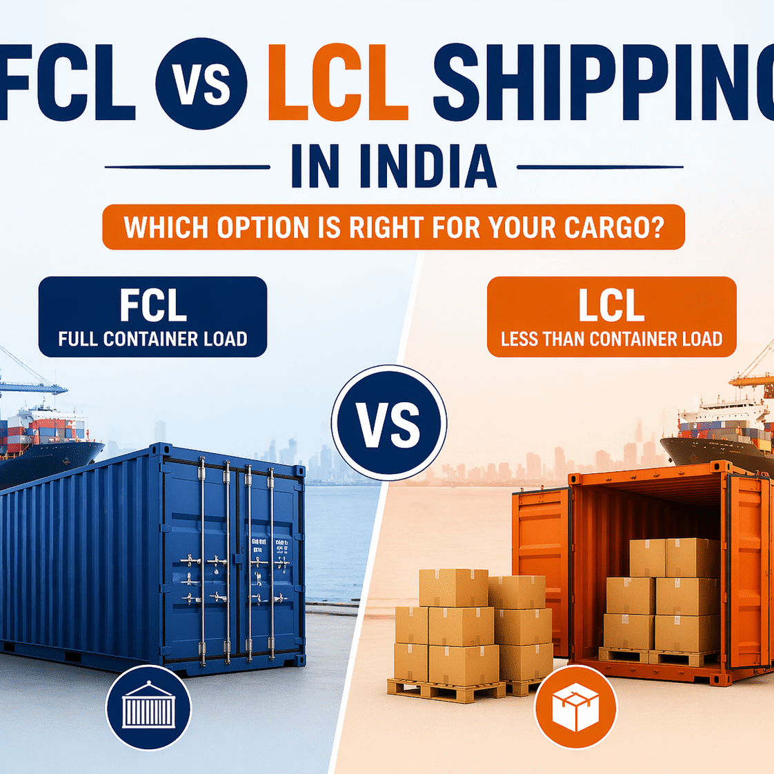 FCL vs LCL Shipping in India: Which Option Is Right for Your Cargo?
