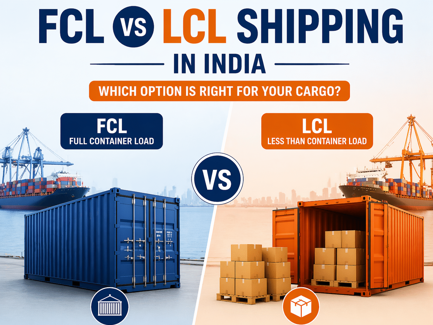 FCL vs LCL Shipping in India: Which Option Is Right for Your Cargo?
